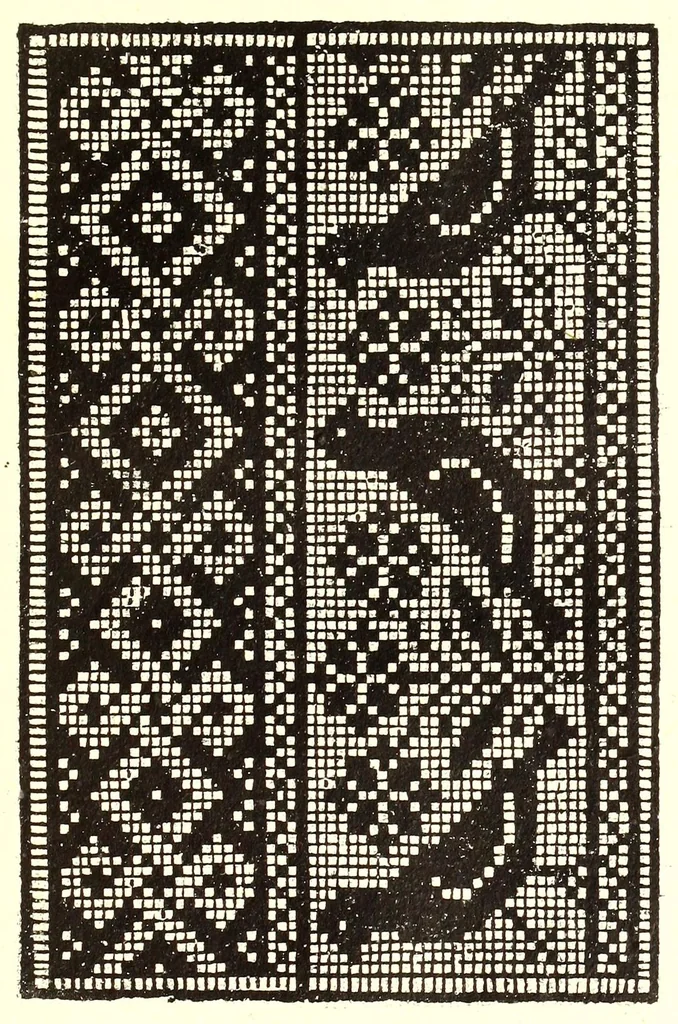An illustration from Libro primo de rechami p elquale se impara in diuersi modi l'ordine e il modo de recamare : cosa nō mai piu fatta ne stata mostrata : el qual modo se insegna al lettore voltando la carta, 1878, leaf 29
