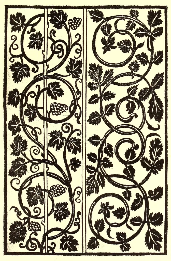 An illustration from Libro primo de rechami p elquale se impara in diuersi modi l'ordine e il modo de recamare : cosa nō mai piu fatta ne stata mostrata : el qual modo se insegna al lettore voltando la carta, 1878, leaf 91