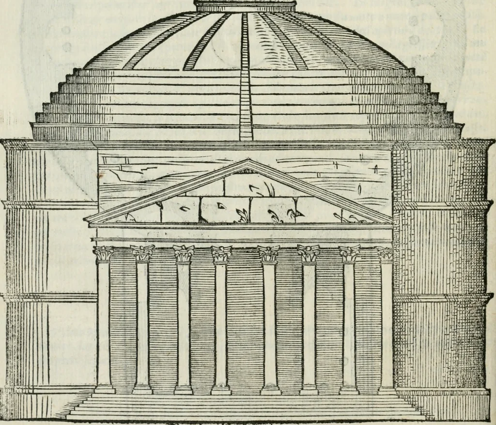 An illustration from Libro primo [-quinto] d'architettvra ..., 1566, leaf 105