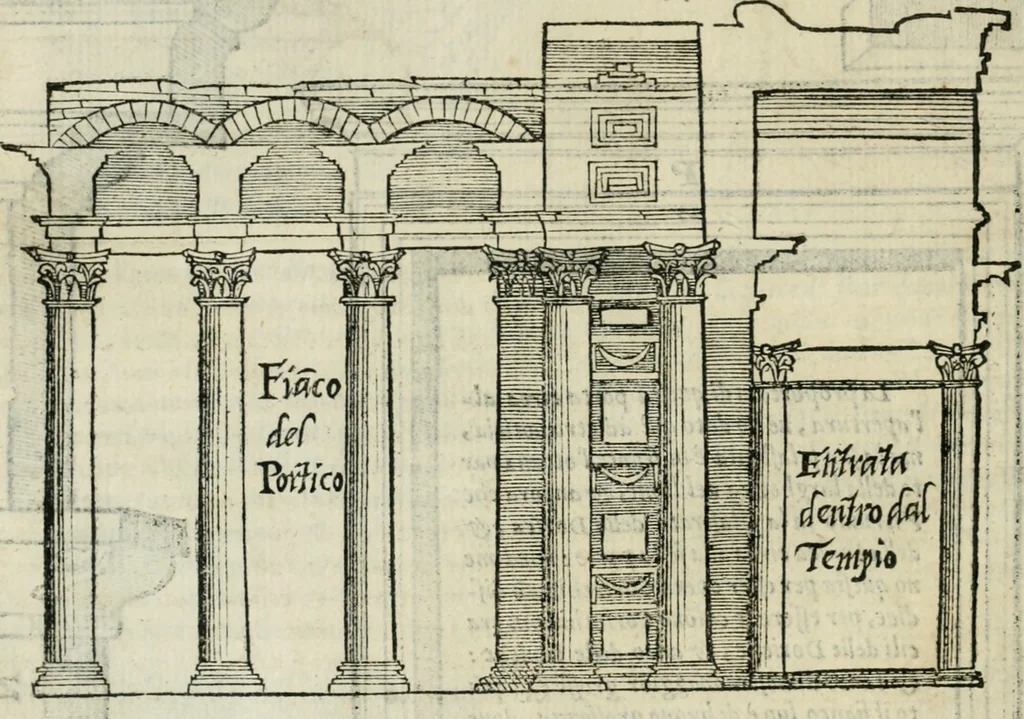 An illustration from Libro primo [-quinto] d'architettvra ..., 1566, leaf 109