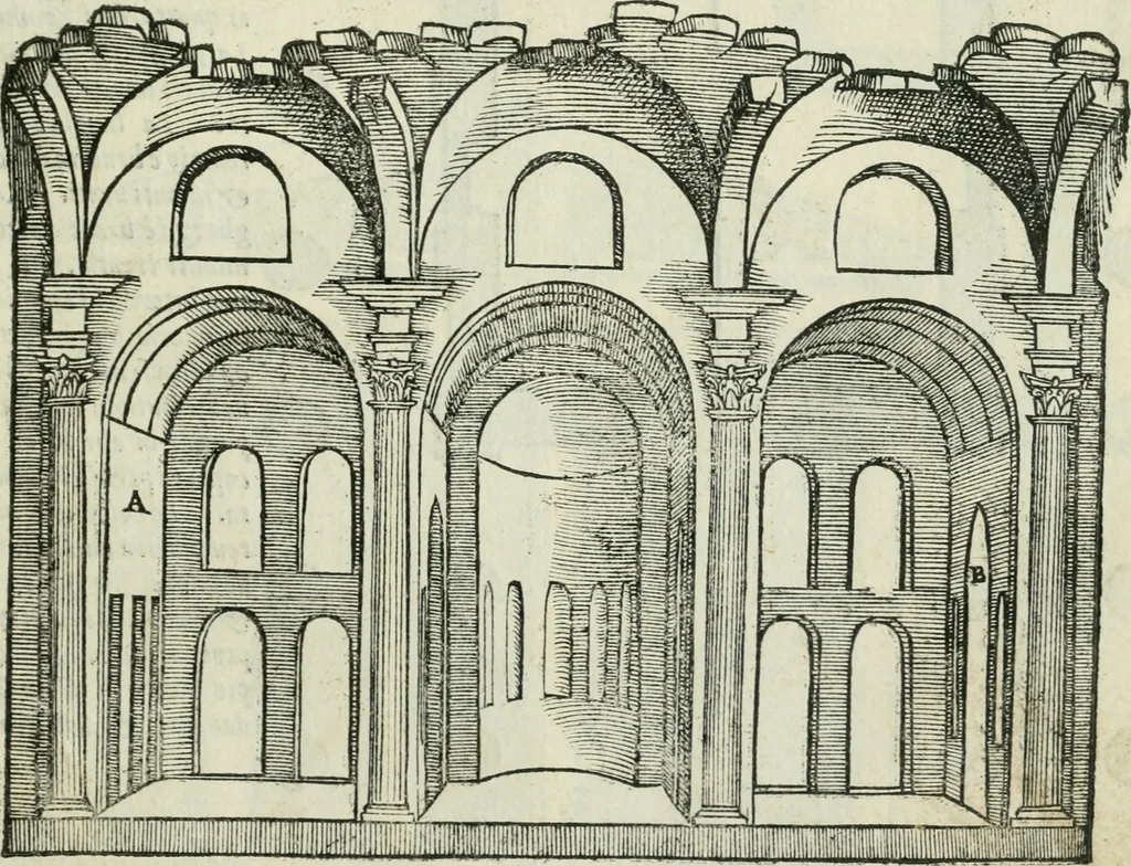 An illustration from Libro primo [-quinto] d'architettvra ..., 1566, leaf 120