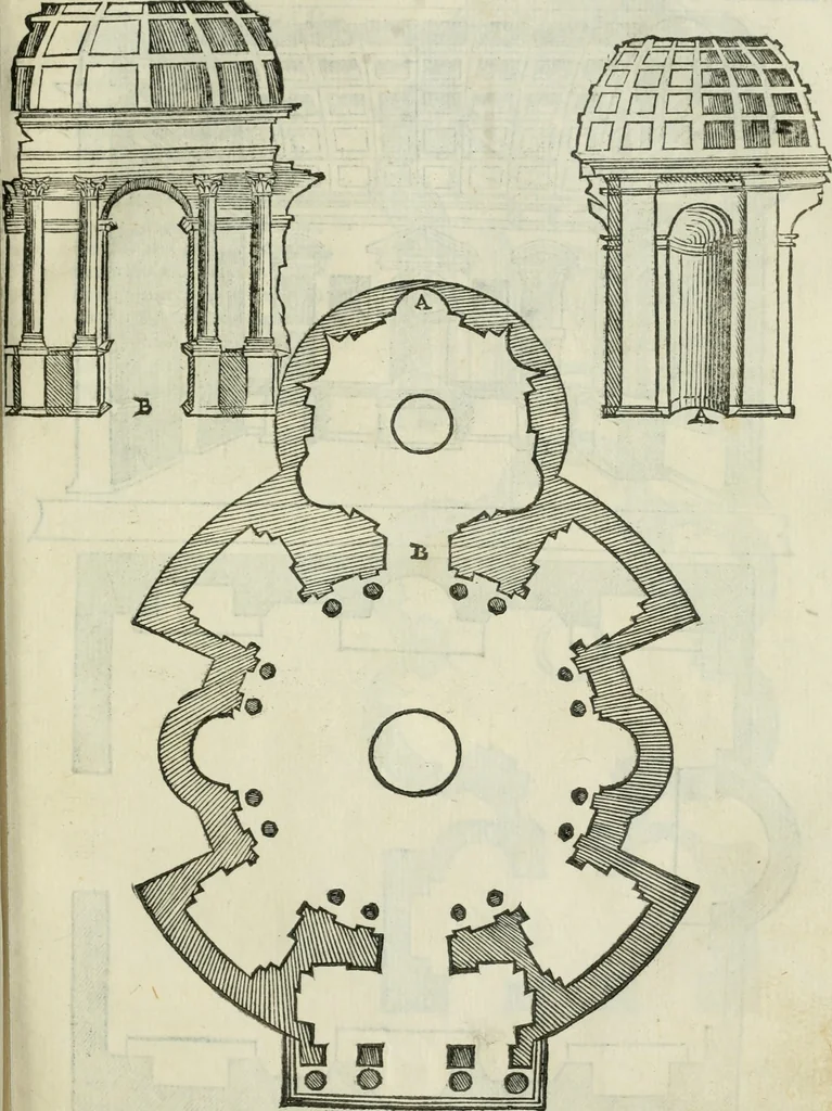 An illustration from Libro primo [-quinto] d'architettvra ..., 1566, leaf 126