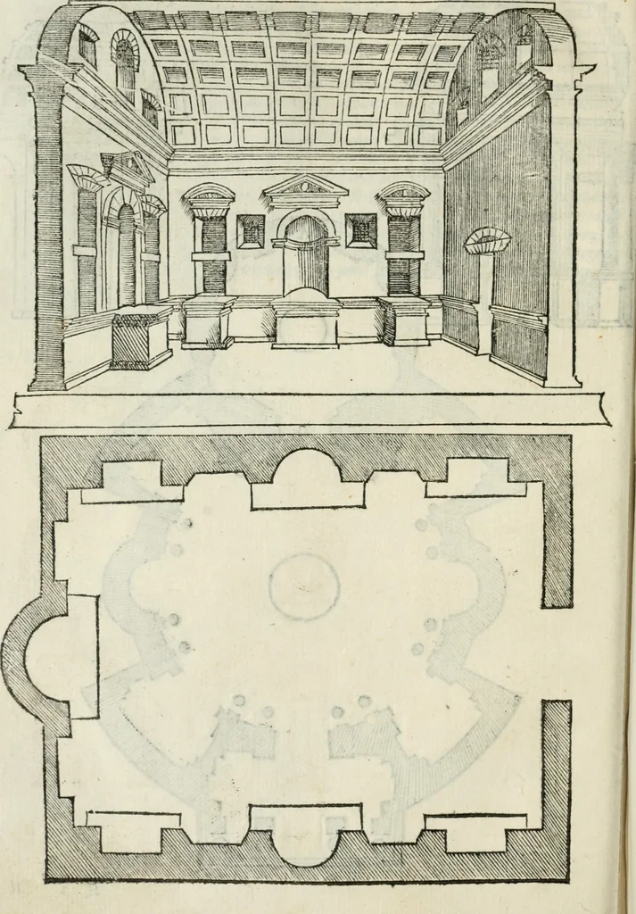 An illustration from Libro primo [-quinto] d'architettvra ..., 1566, leaf 127