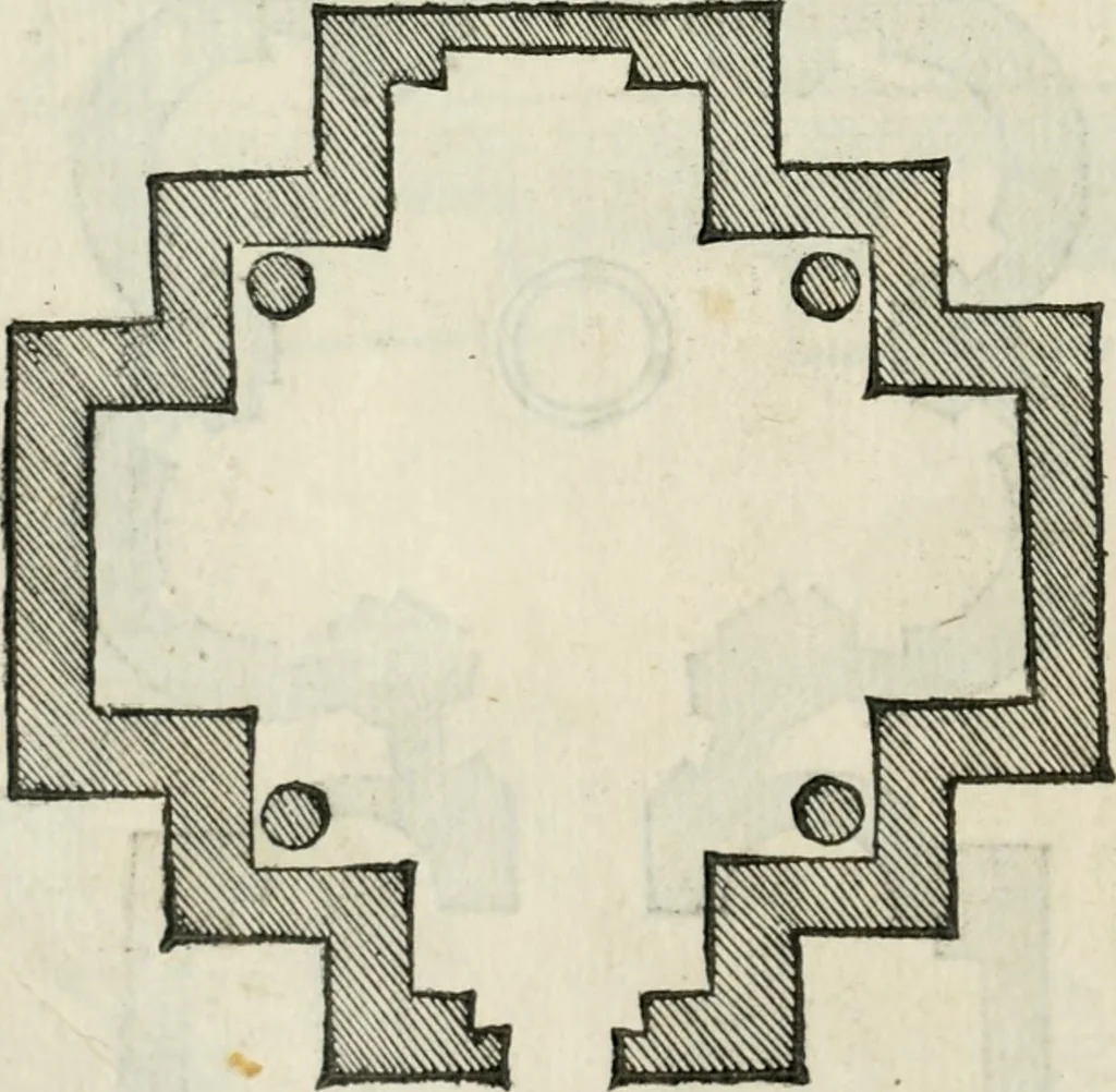 An illustration from Libro primo [-quinto] d'architettvra ..., 1566, leaf 129