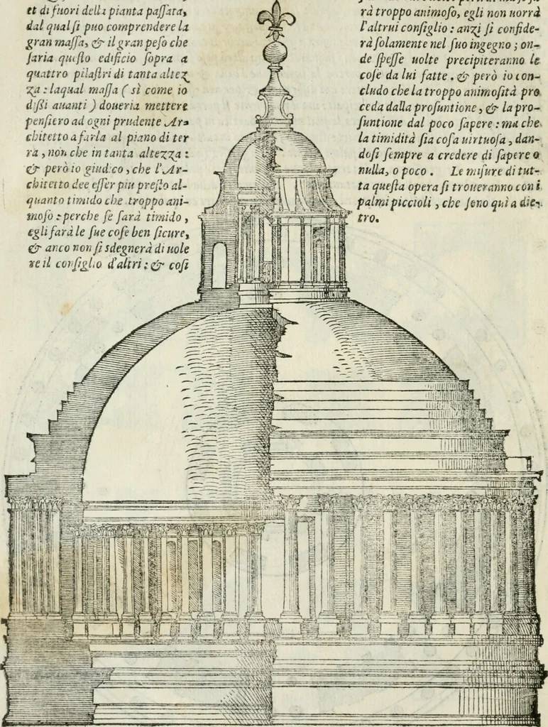 An illustration from Libro primo [-quinto] d'architettvra ..., 1566, leaf 135