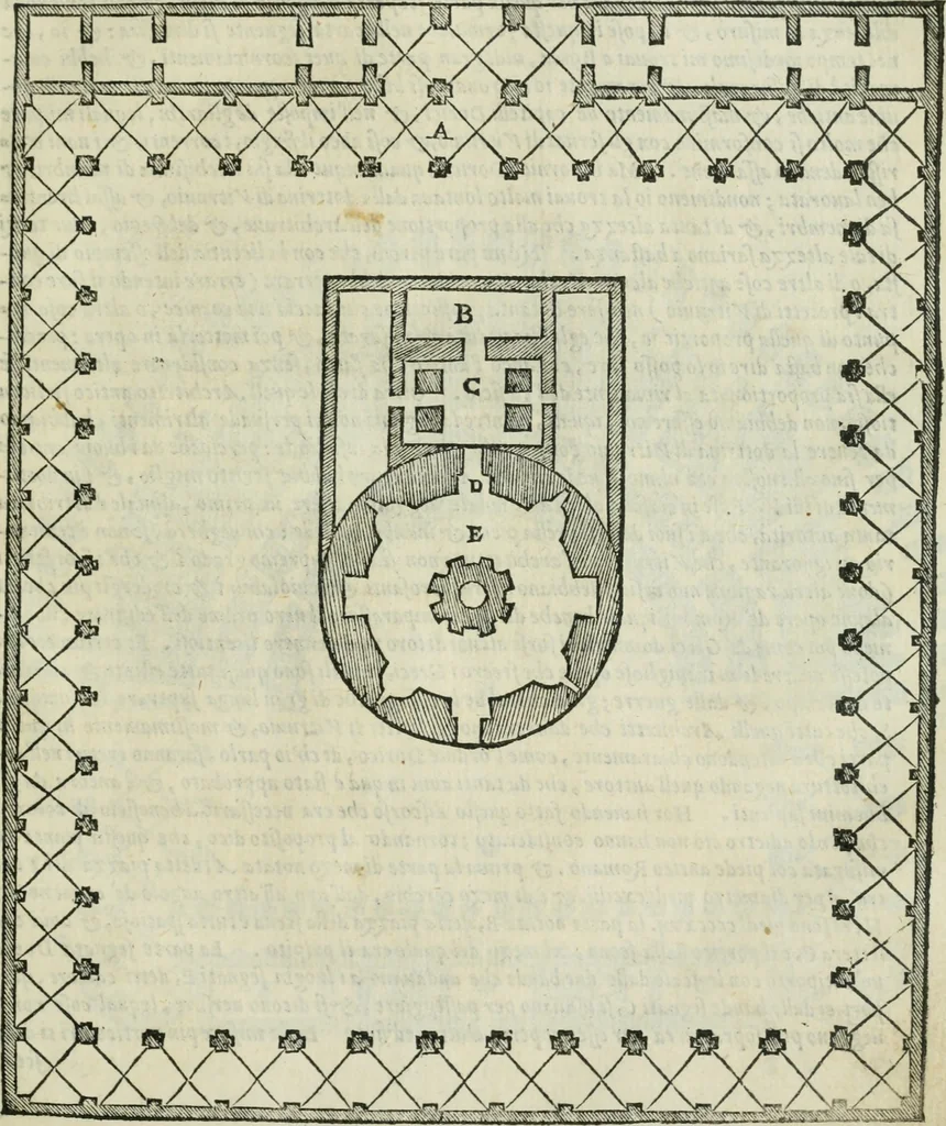 An illustration from Libro primo [-quinto] d'architettvra ..., 1566, leaf 140