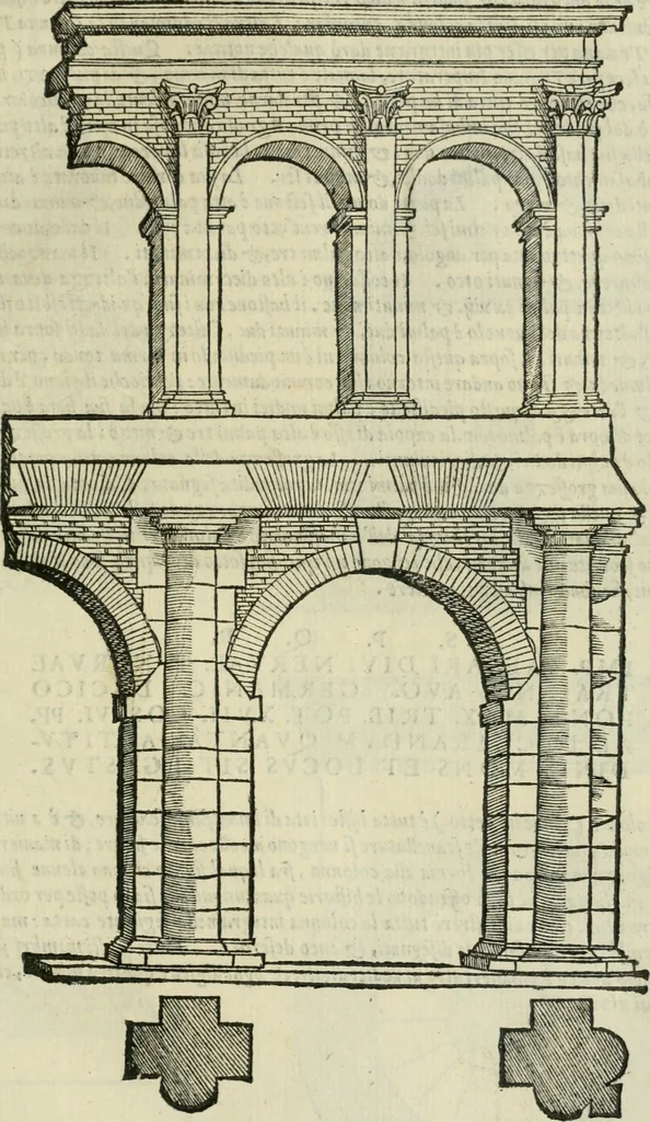 An illustration from Libro primo [-quinto] d'architettvra ..., 1566, leaf 154