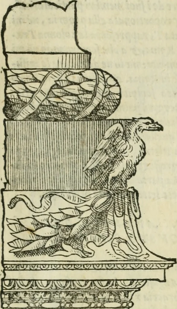 An illustration from Libro primo [-quinto] d'architettvra ..., 1566, leaf 156