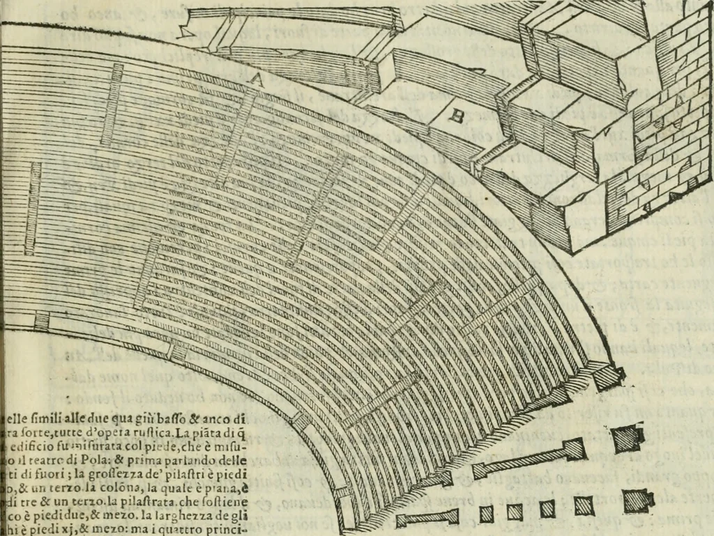 An illustration from Libro primo [-quinto] d'architettvra ..., 1566, leaf 168