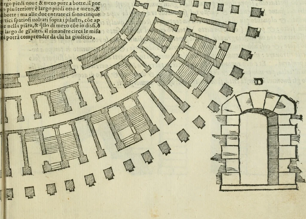 An illustration from Libro primo [-quinto] d'architettvra ..., 1566, leaf 168