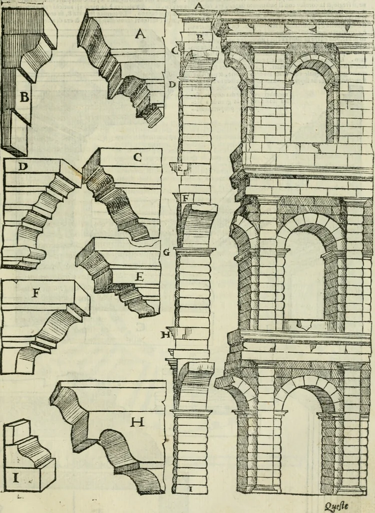 An illustration from Libro primo [-quinto] d'architettvra ..., 1566, leaf 170