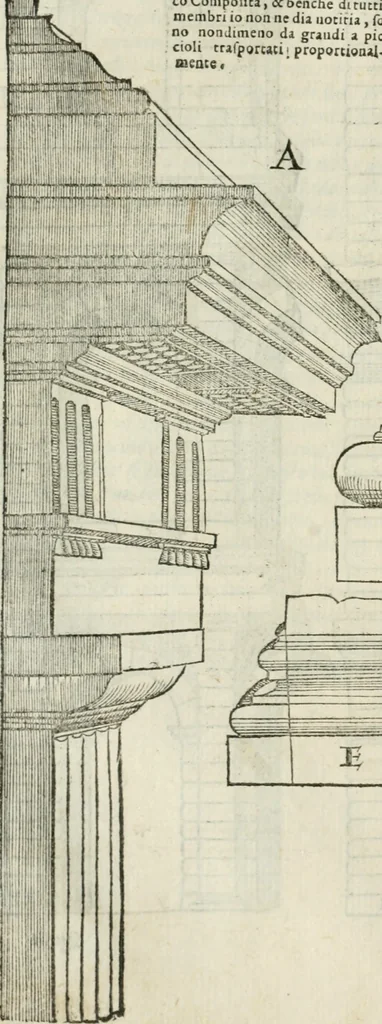 An illustration from Libro primo [-quinto] d'architettvra ..., 1566, leaf 171