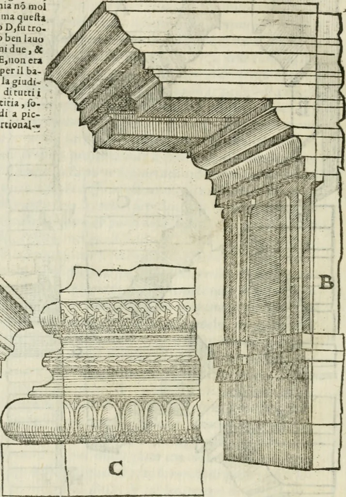 An illustration from Libro primo [-quinto] d'architettvra ..., 1566, leaf 171