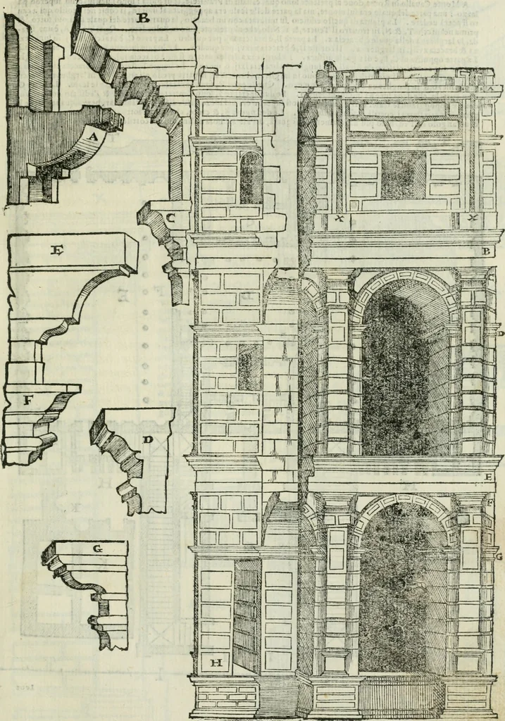 An illustration from Libro primo [-quinto] d'architettvra ..., 1566, leaf 174
