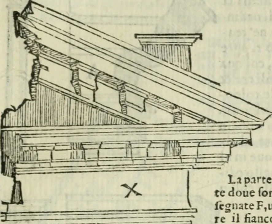 An illustration from Libro primo [-quinto] d'architettvra ..., 1566, leaf 176