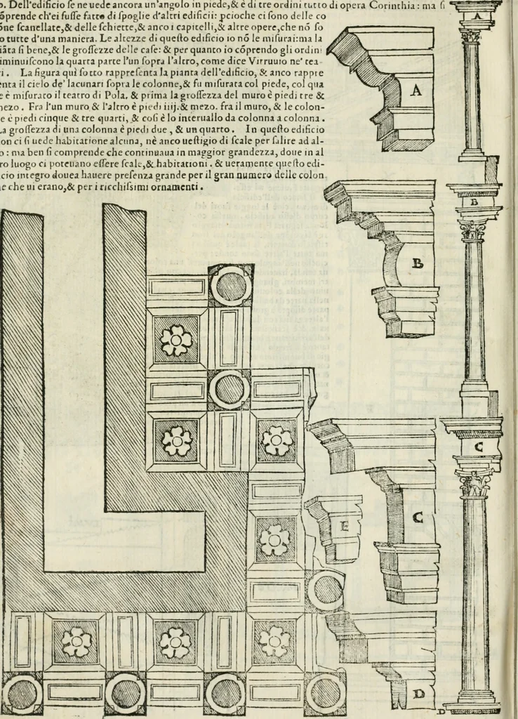 An illustration from Libro primo [-quinto] d'architettvra ..., 1566, leaf 177