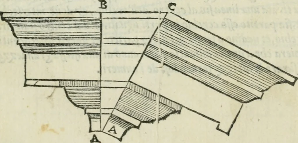 An illustration from Libro primo [-quinto] d'architettvra ..., 1566, leaf 18