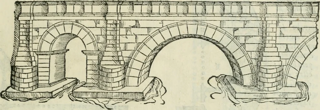 An illustration from Libro primo [-quinto] d'architettvra ..., 1566, leaf 182