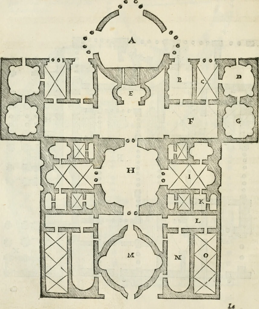 An illustration from Libro primo [-quinto] d'architettvra ..., 1566, leaf 187