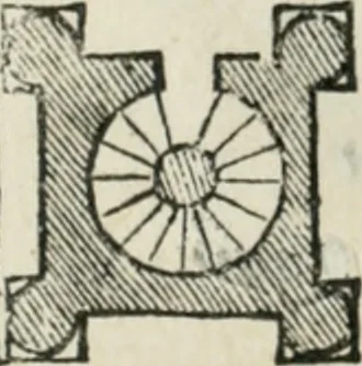 An illustration from Libro primo [-quinto] d'architettvra ..., 1566, leaf 195