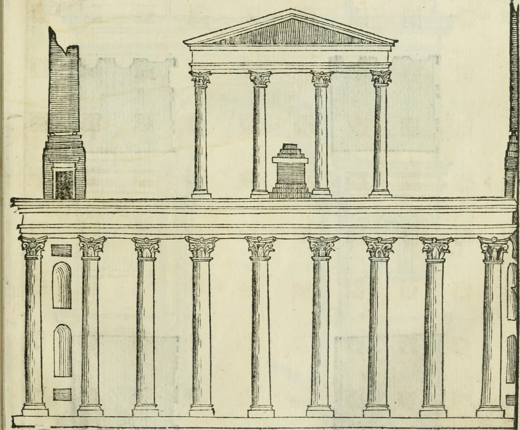 An illustration from Libro primo [-quinto] d'architettvra ..., 1566, leaf 196