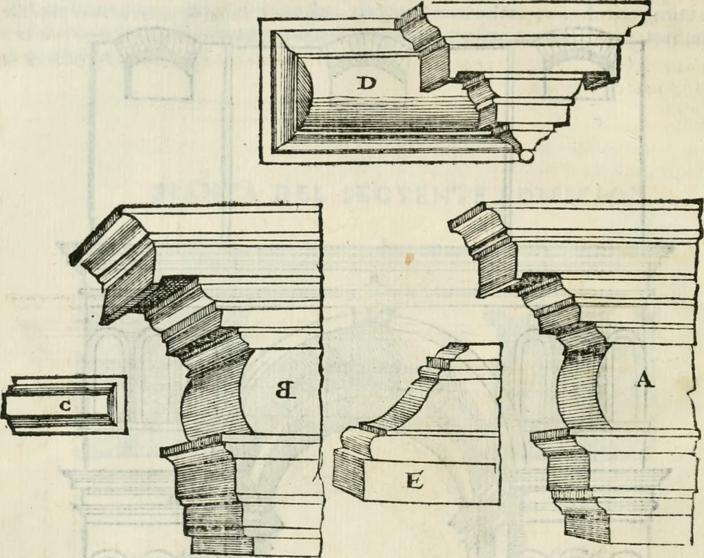 An illustration from Libro primo [-quinto] d'architettvra ..., 1566, leaf 199