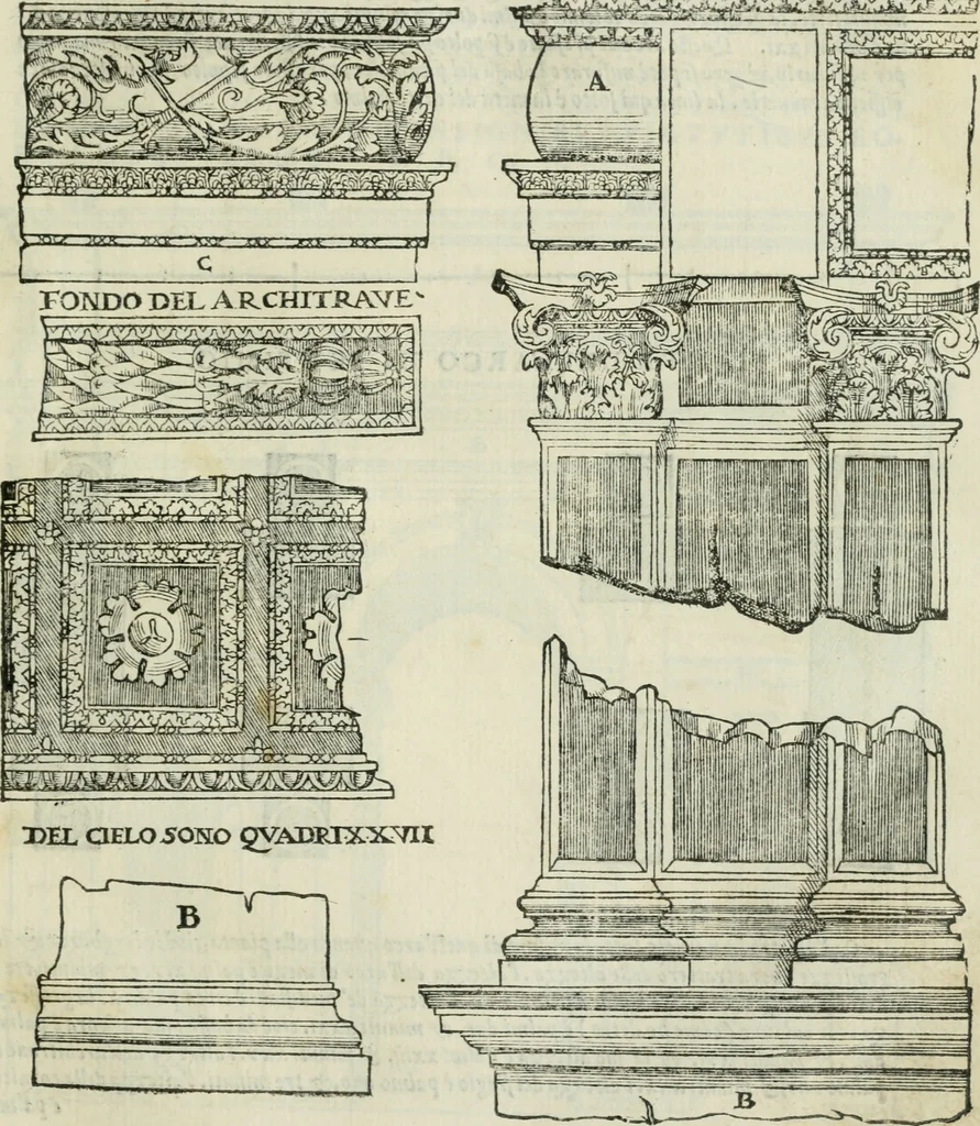 An illustration from Libro primo [-quinto] d'architettvra ..., 1566, leaf 204