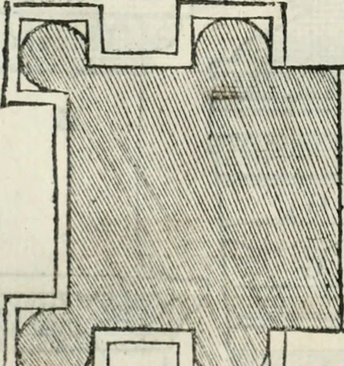 An illustration from Libro primo [-quinto] d'architettvra ..., 1566, leaf 209