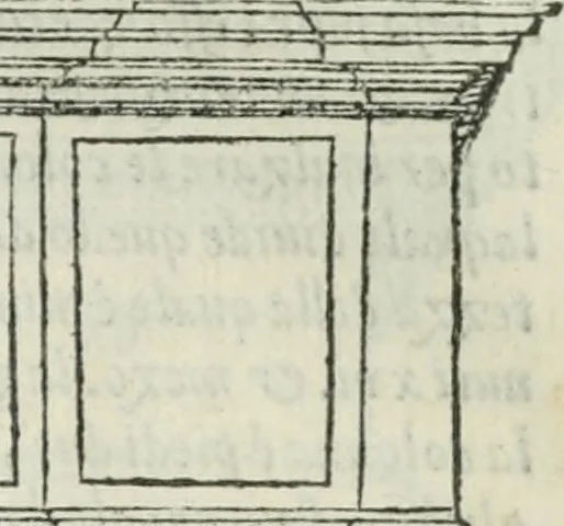 An illustration from Libro primo [-quinto] d'architettvra ..., 1566, leaf 218