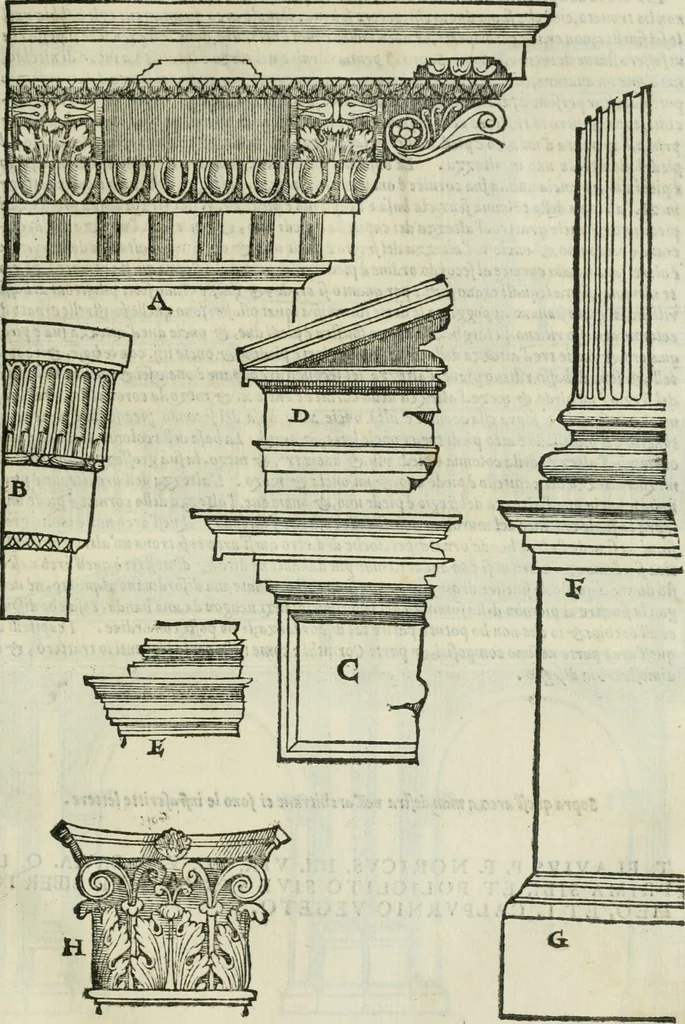 An illustration from Libro primo [-quinto] d'architettvra ..., 1566, leaf 228