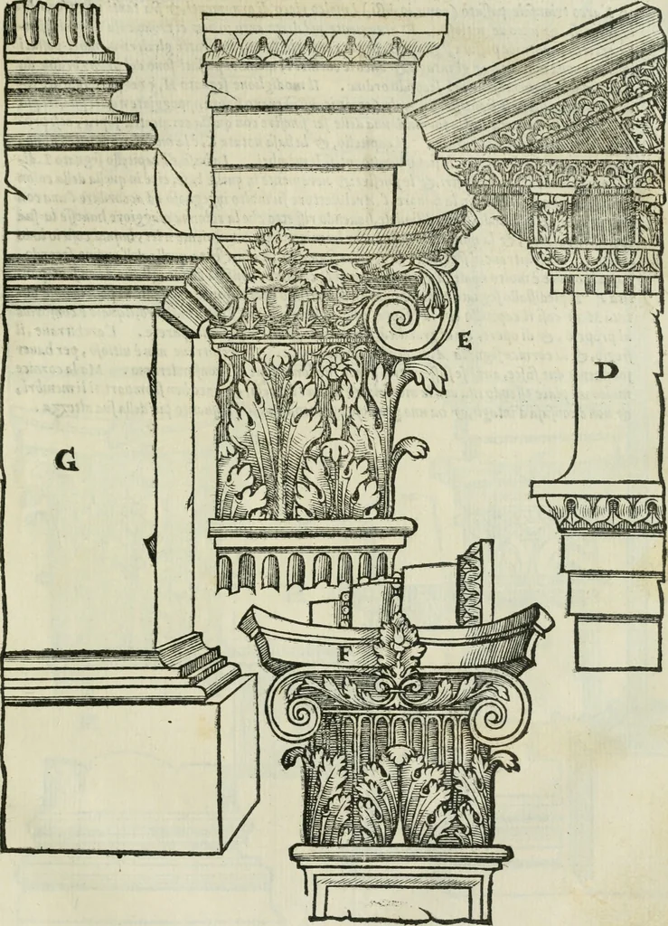 An illustration from Libro primo [-quinto] d'architettvra ..., 1566, leaf 232
