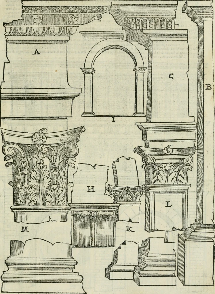 An illustration from Libro primo [-quinto] d'architettvra ..., 1566, leaf 234