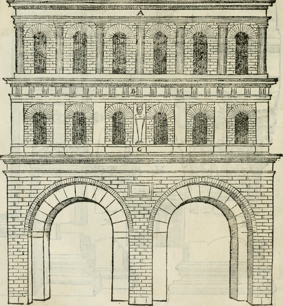 An illustration from Libro primo [-quinto] d'architettvra ..., 1566, leaf 235