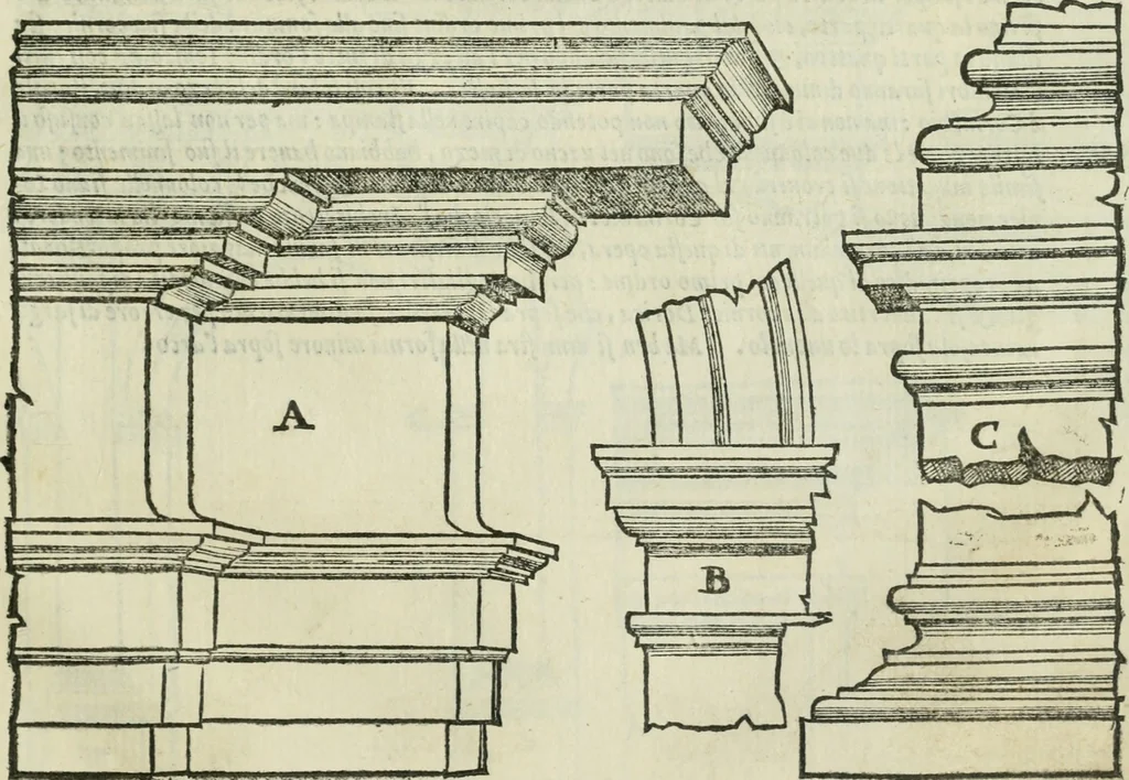 An illustration from Libro primo [-quinto] d'architettvra ..., 1566, leaf 238