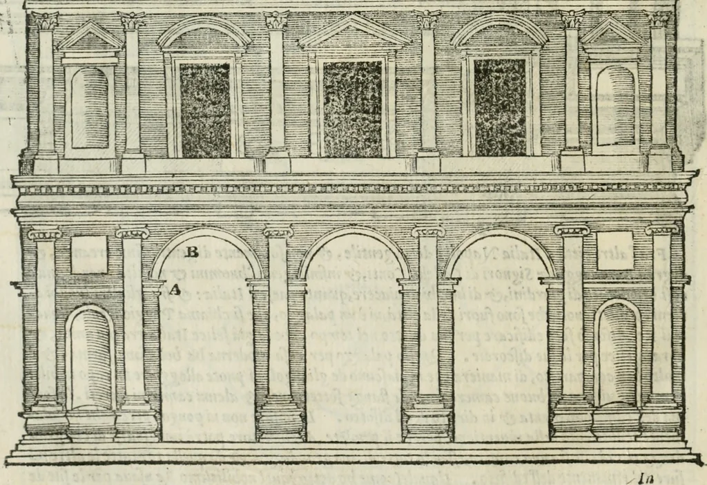 An illustration from Libro primo [-quinto] d'architettvra ..., 1566, leaf 245