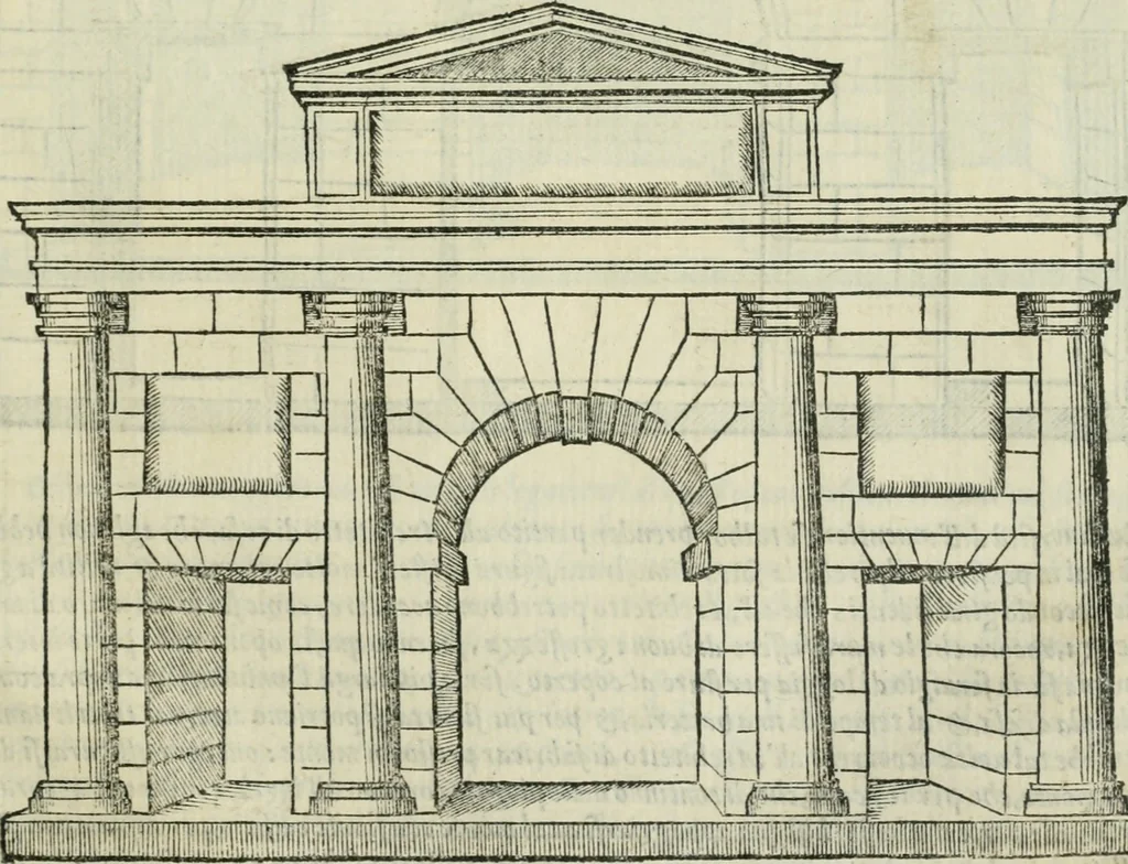 An illustration from Libro primo [-quinto] d'architettvra ..., 1566, leaf 262