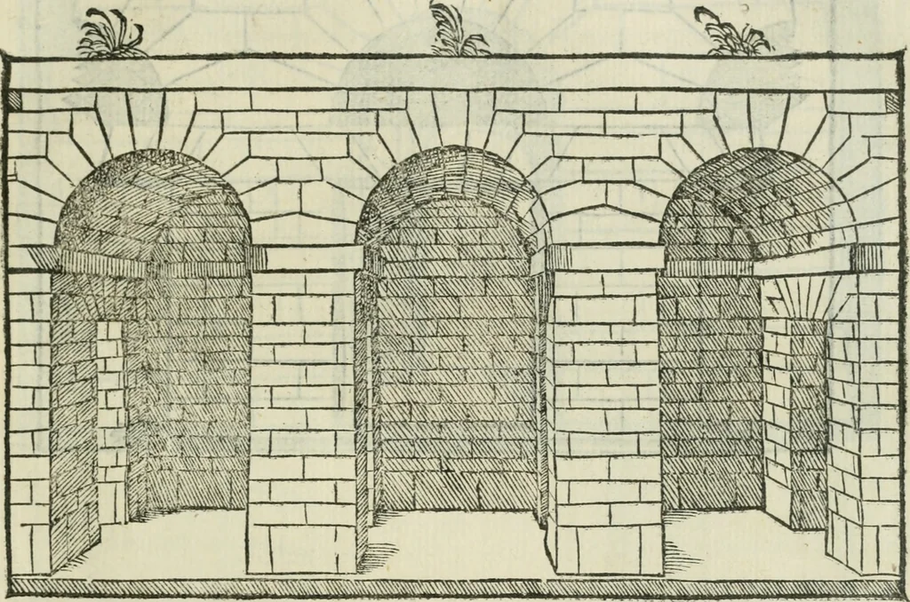 An illustration from Libro primo [-quinto] d'architettvra ..., 1566, leaf 264