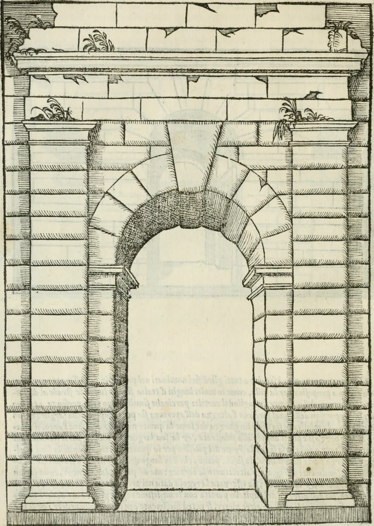 An illustration from Libro primo [-quinto] d'architettvra ..., 1566, leaf 267