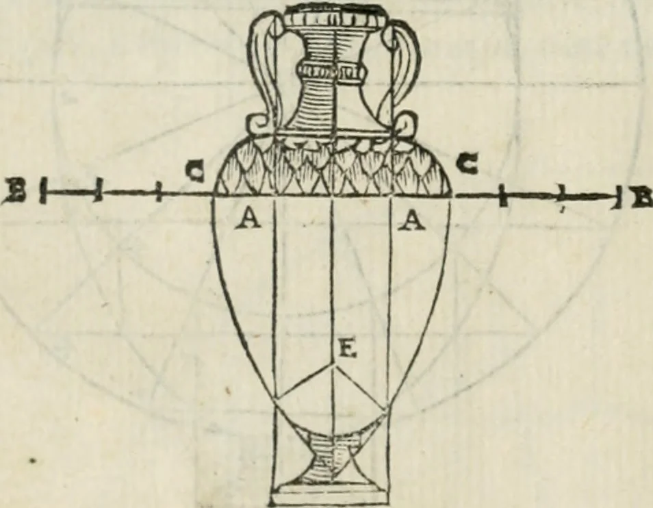 An illustration from Libro primo [-quinto] d'architettvra ..., 1566, leaf 27