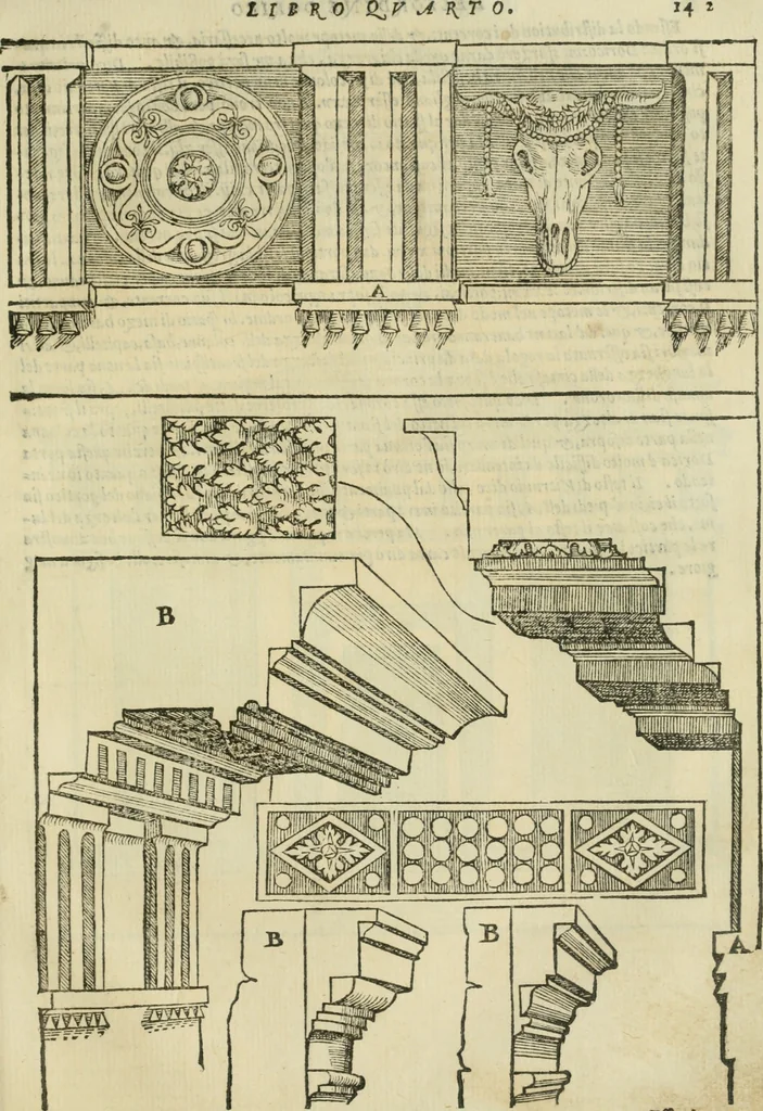 An illustration from Libro primo [-quinto] d'architettvra ..., 1566, leaf 286
