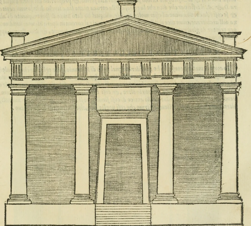 An illustration from Libro primo [-quinto] d'architettvra ..., 1566, leaf 288
