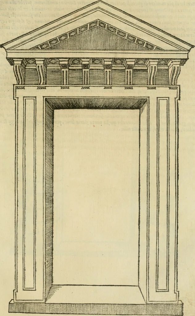 An illustration from Libro primo [-quinto] d'architettvra ..., 1566, leaf 296