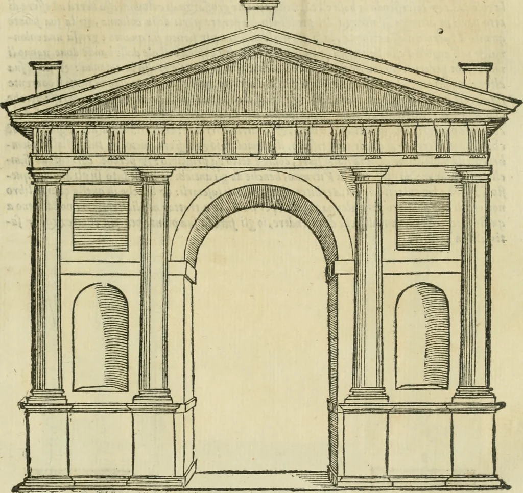 An illustration from Libro primo [-quinto] d'architettvra ..., 1566, leaf 300