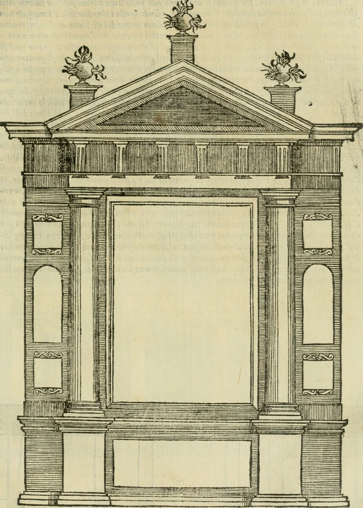 An illustration from Libro primo [-quinto] d'architettvra ..., 1566, leaf 302