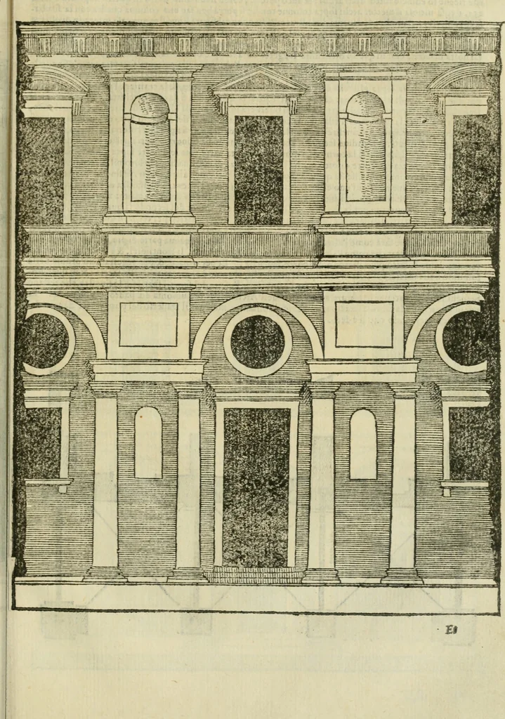 An illustration from Libro primo [-quinto] d'architettvra ..., 1566, leaf 306