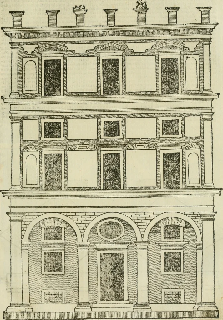 An illustration from Libro primo [-quinto] d'architettvra ..., 1566, leaf 308