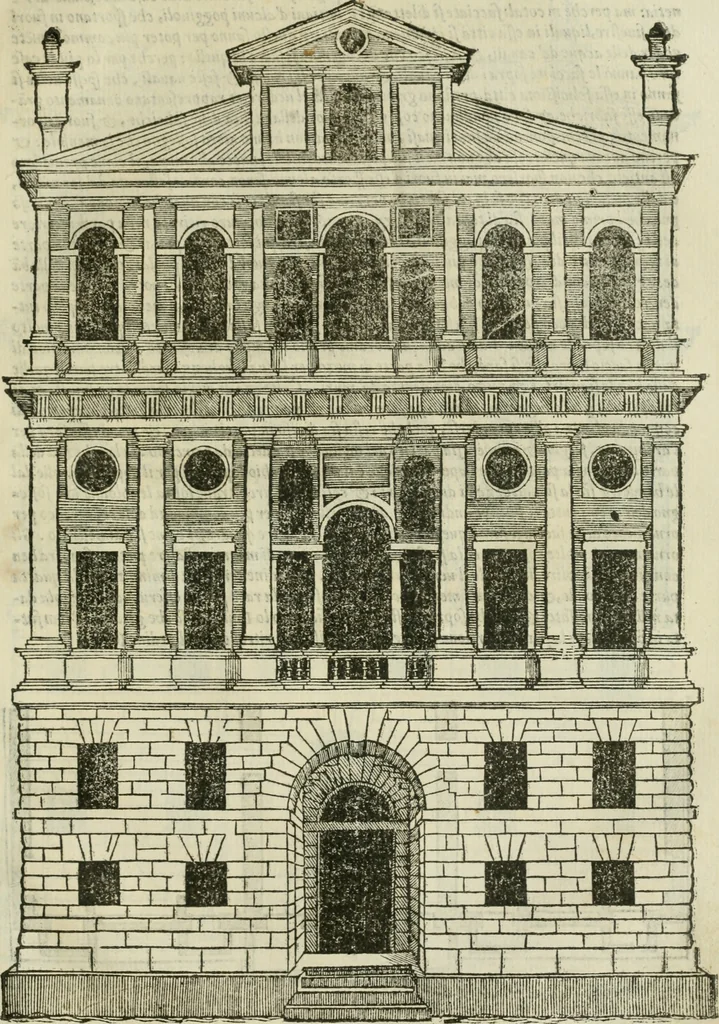 An illustration from Libro primo [-quinto] d'architettvra ..., 1566, leaf 312