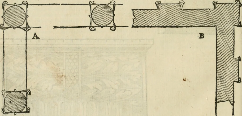 An illustration from Libro primo [-quinto] d'architettvra ..., 1566, leaf 323