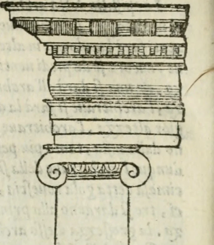 An illustration from Libro primo [-quinto] d'architettvra ..., 1566, leaf 325