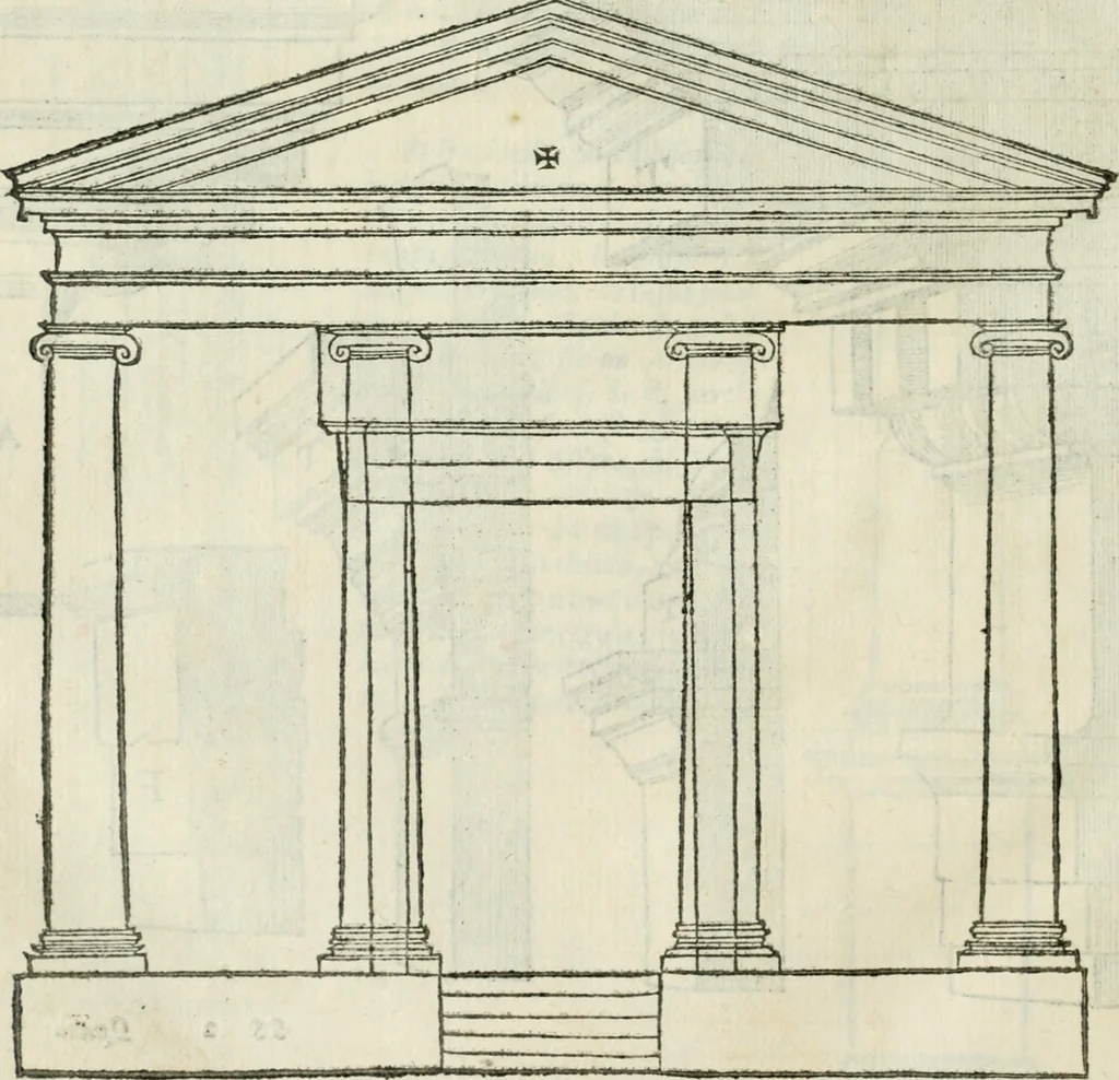 An illustration from Libro primo [-quinto] d'architettvra ..., 1566, leaf 327